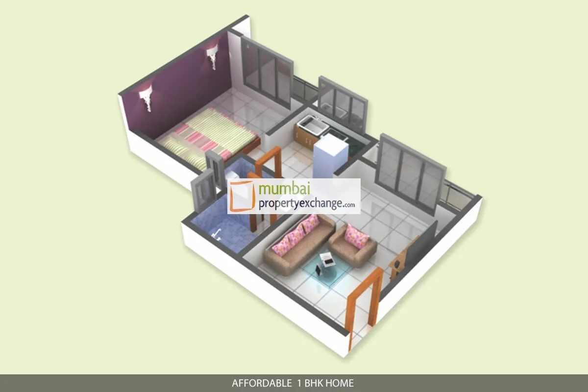1 BHK Floor Plan