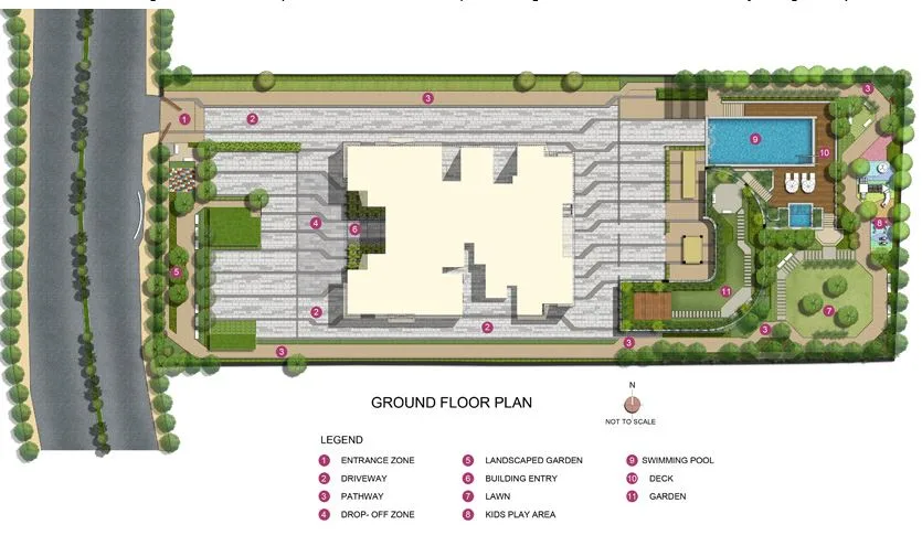 Kalpataru Woodsville Ground floor plan