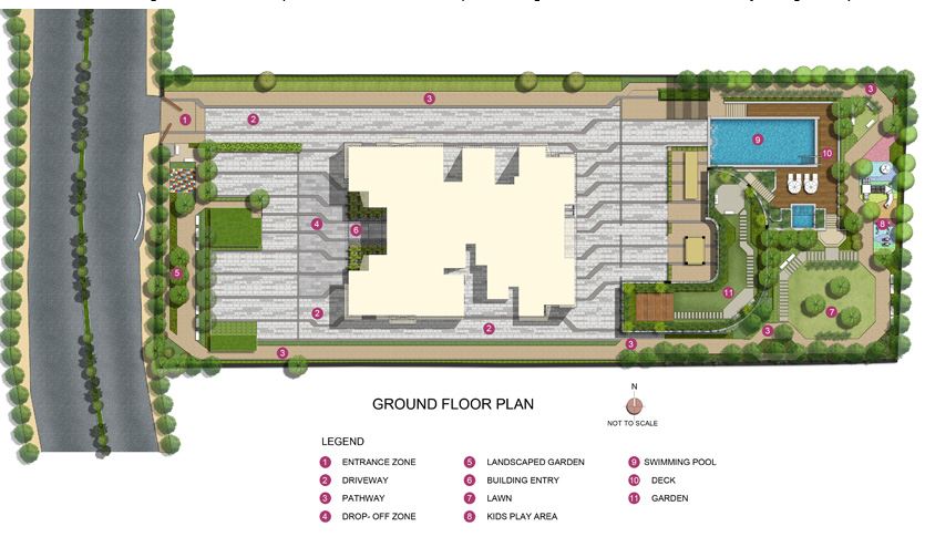 Kalpataru Woodsville Ground floor plan