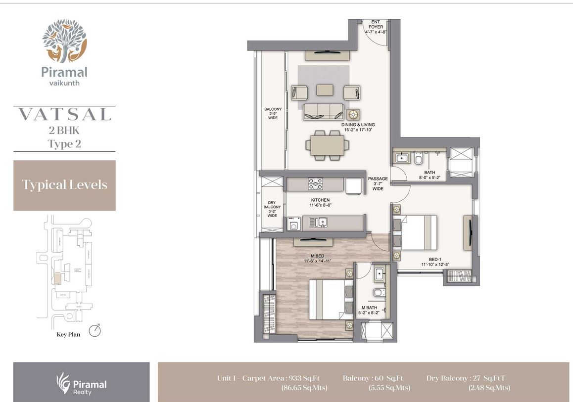 Piramal Vatsal 2BHK Type 2 Flrpln