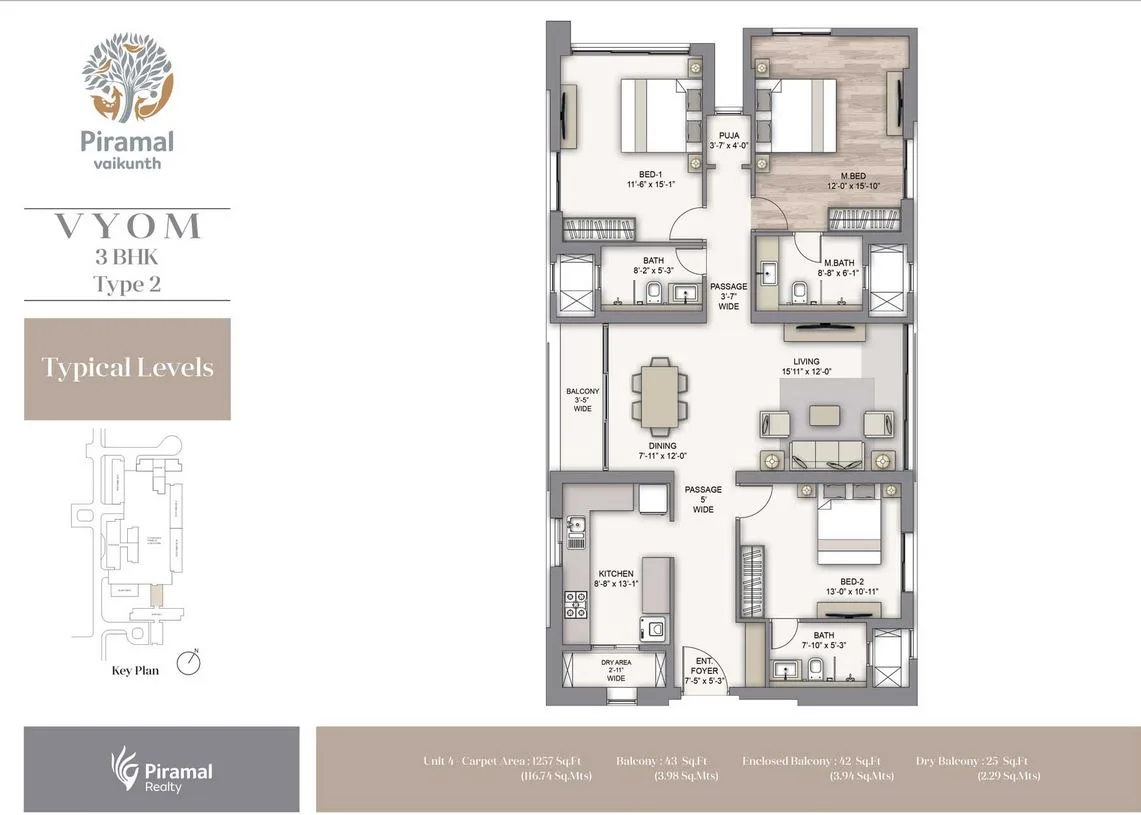 Piramal Vyom 3BHK Type 2 Flrpln