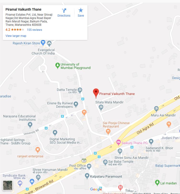 Piramal Vaikunth Location Map
