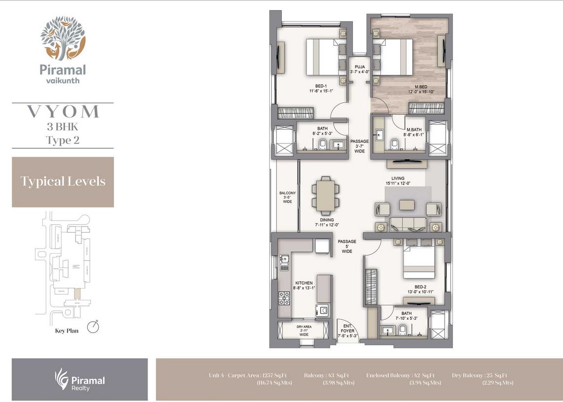Piramal Vyom 3BHK Type 2 Flrpln