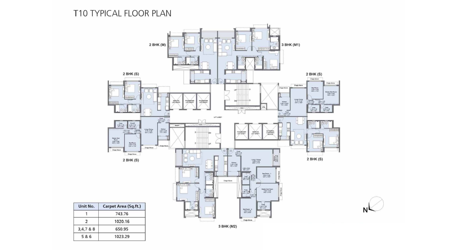 Emerald Isle Tower 10 Typical Floor Plan