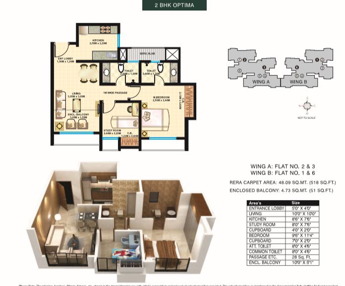 Dosti Desire Pearl 2BHK Optima layout