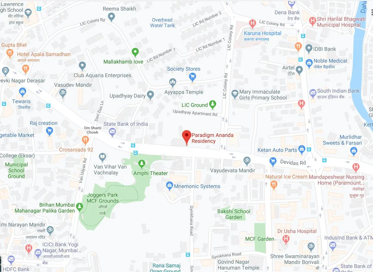 Ananda Residency Location Map