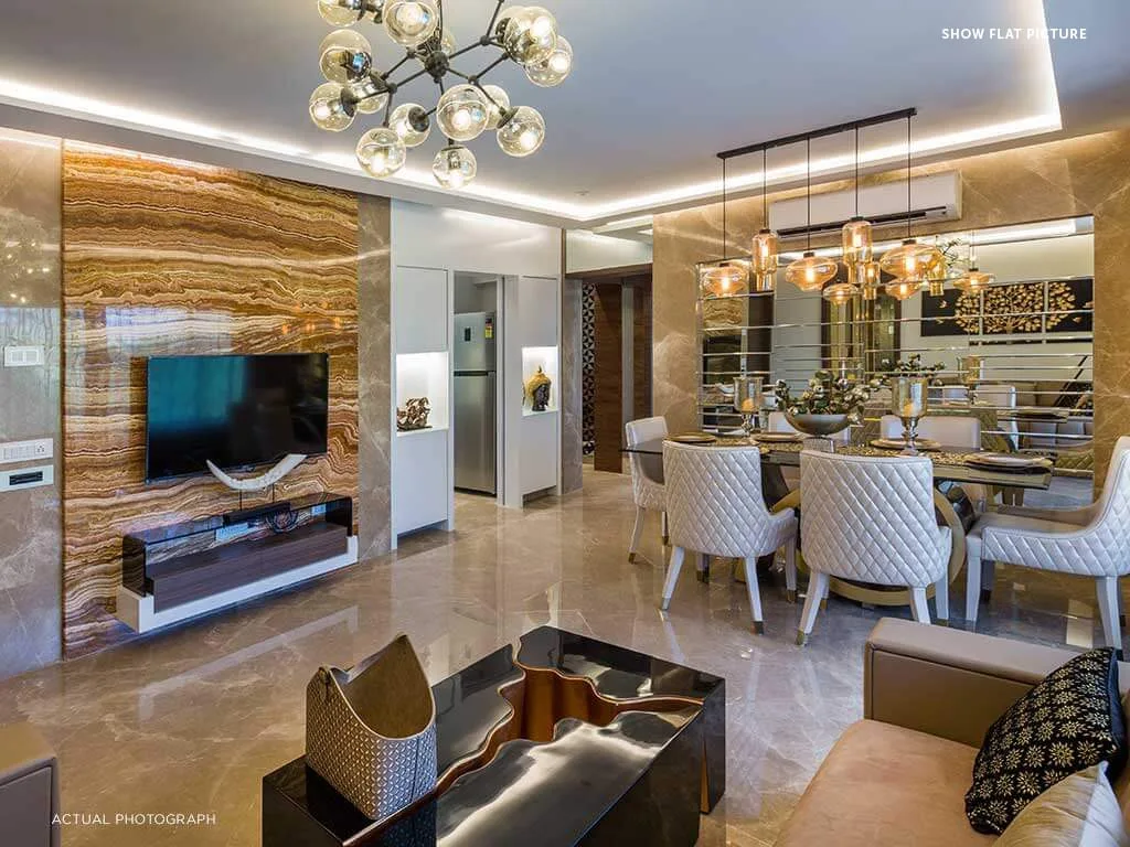 Ananda Residency Show Flat Living-Dining View-1