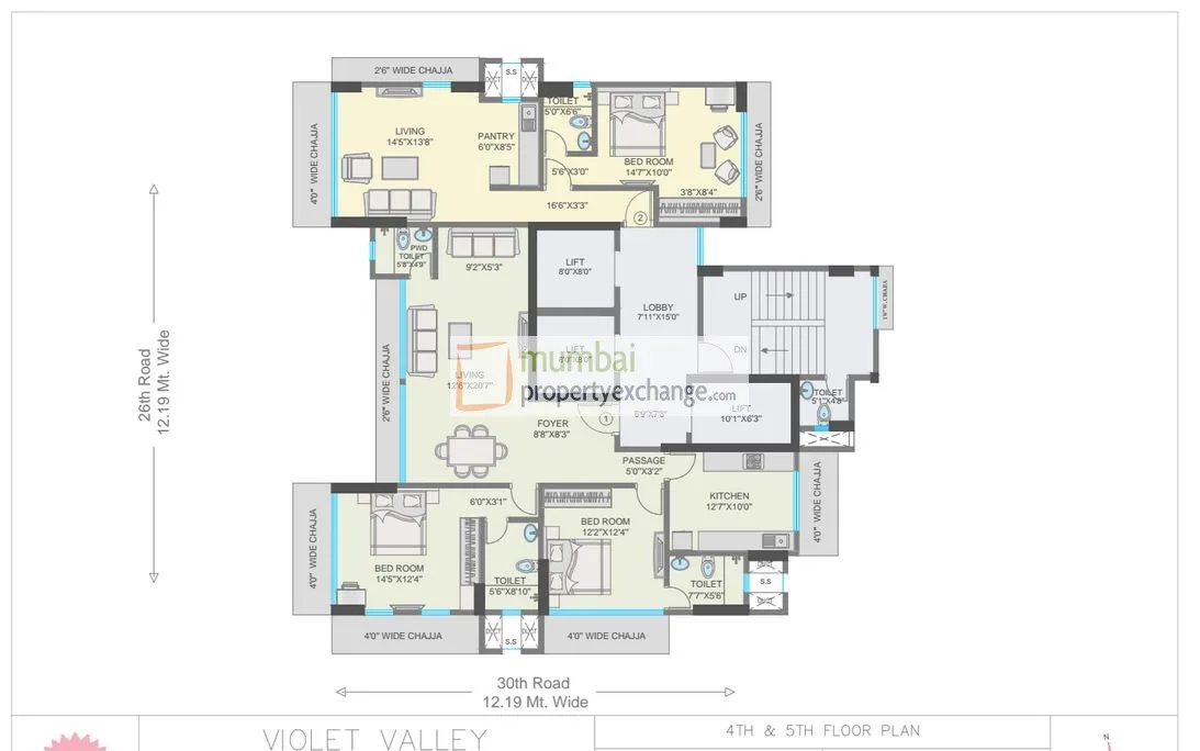 4th-5th Floor plan