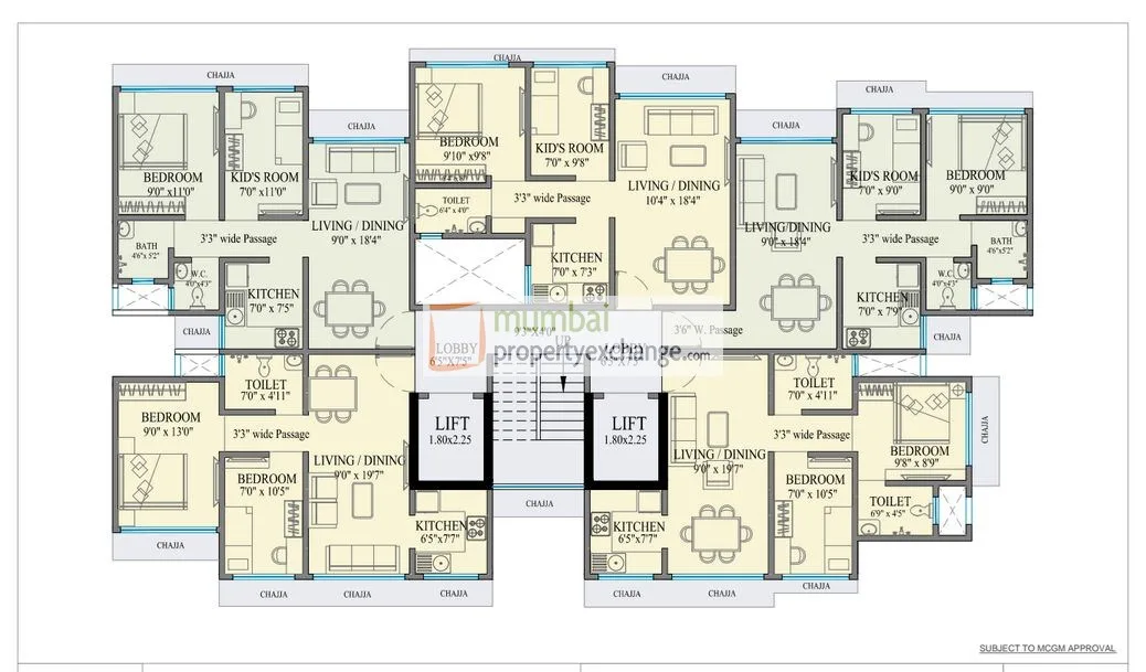 1st - 6th Floor Plan