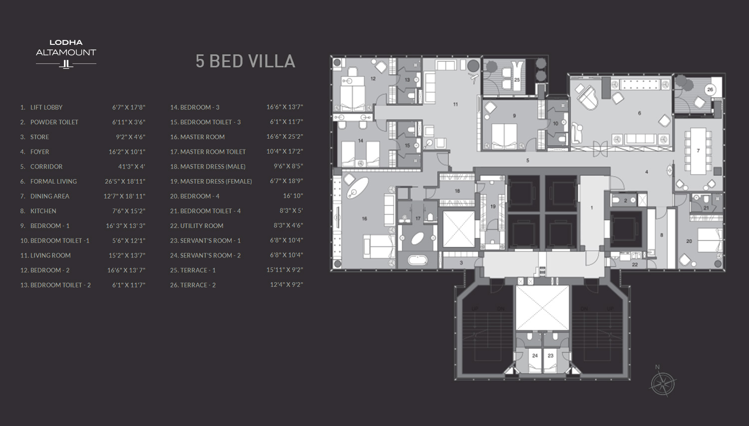 Lodha Altamount 5BHK villa