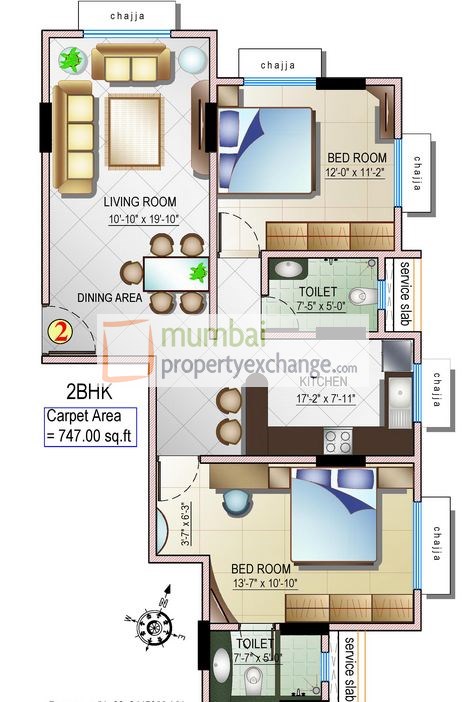 2BHK Plan