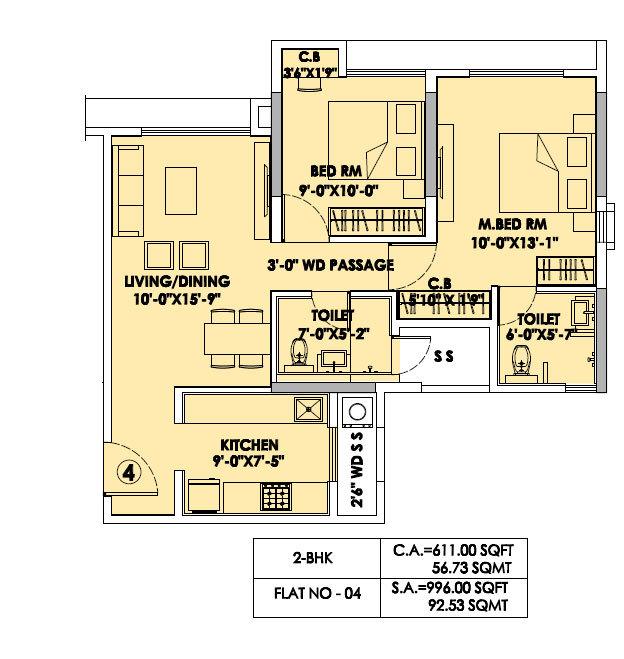 Rustomjee Urbania Aurelia Thane 2BHK(04)