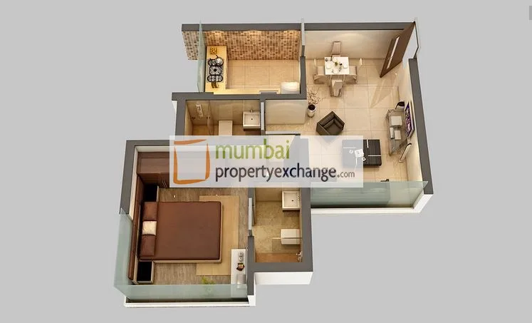 2 BHK Floor plan