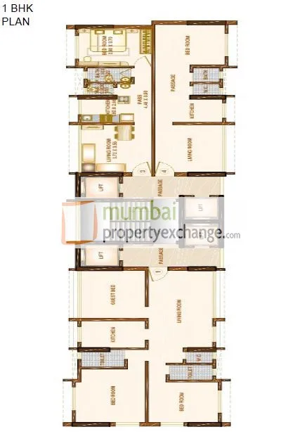 1 BHK Floor Plan