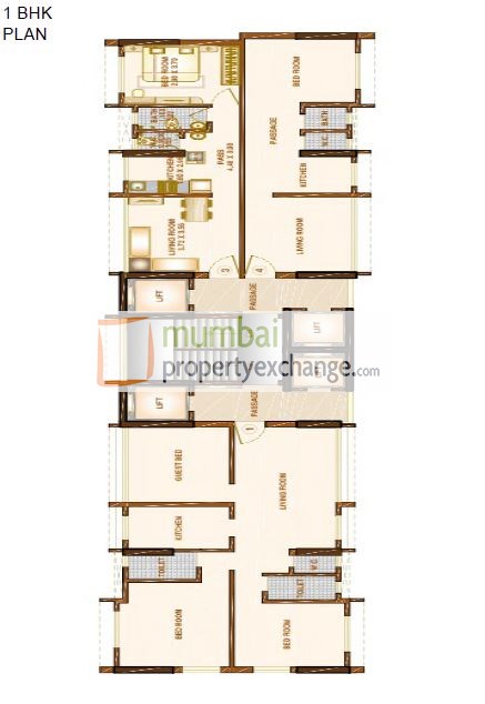 1 BHK Floor Plan