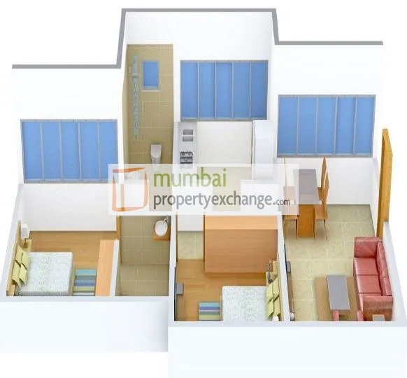 2 BHK Floor Plan