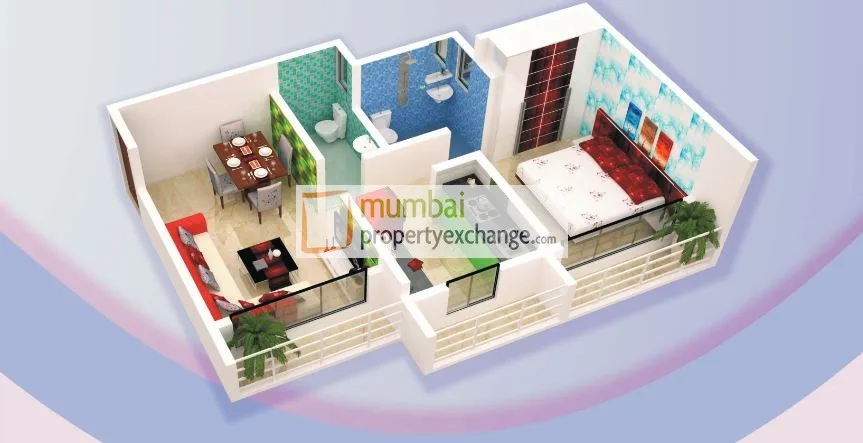 1 BHK Floor Plan