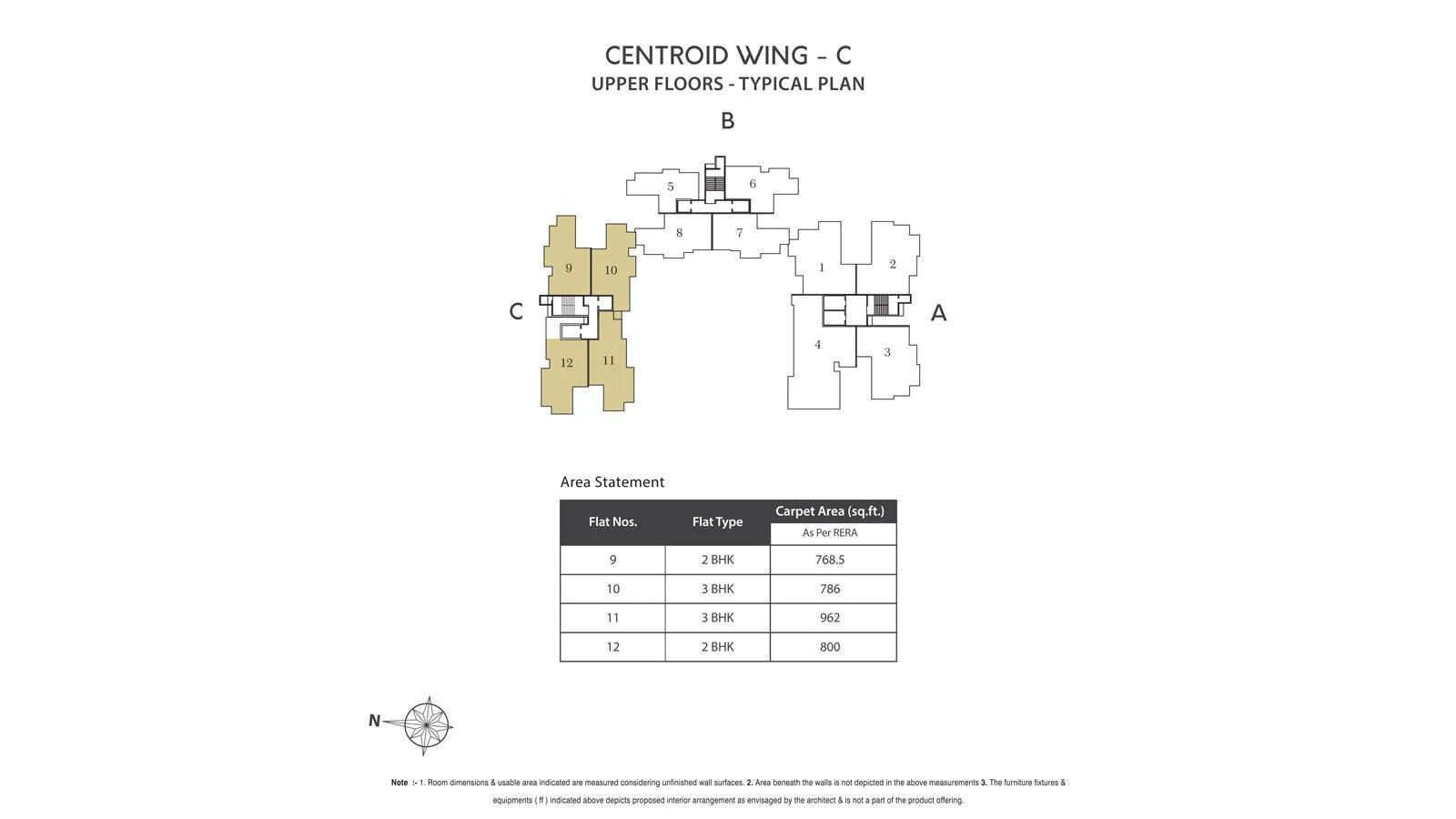 Centroid Wing C Typical Upper Floor Plan
