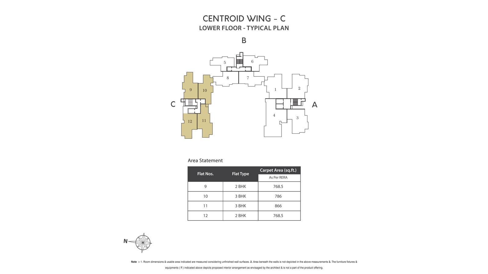 Centroid Wing C Typical Lower Floor Plan