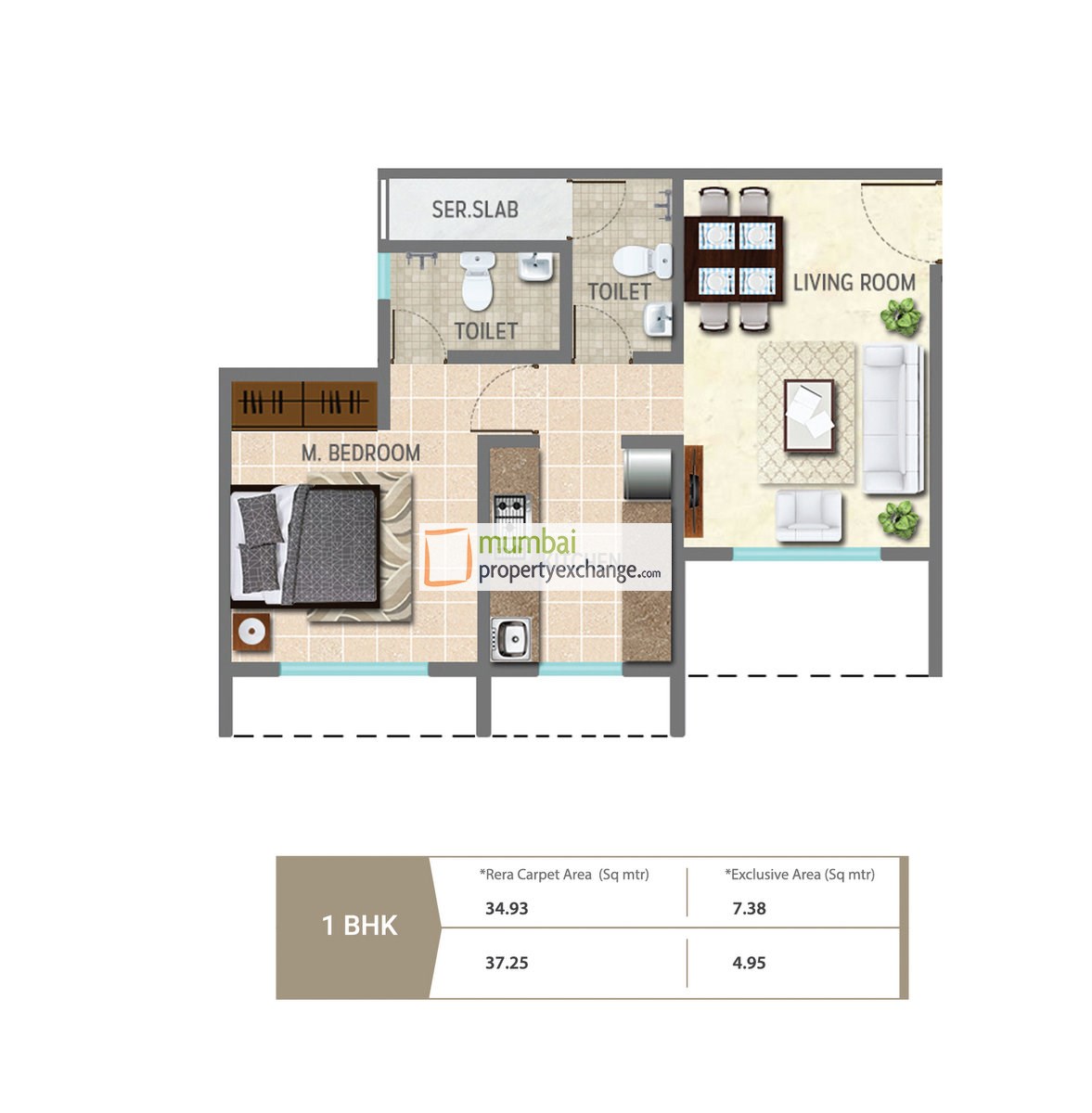 Floor Plan 1BHK