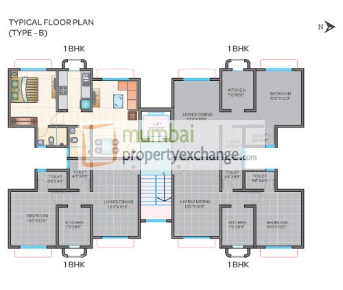 1 BHK Floor Plan