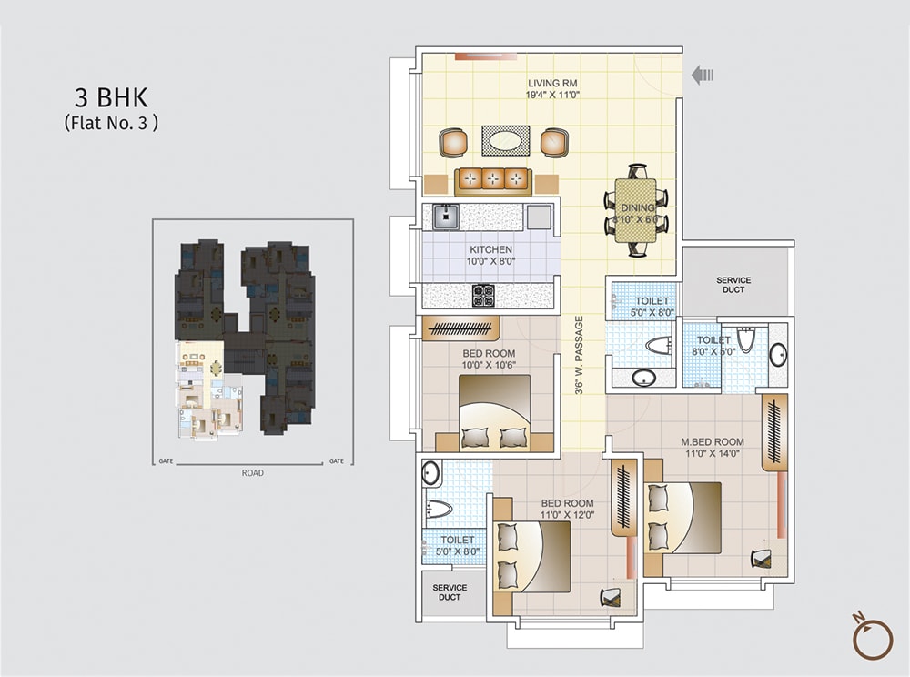 Atharva 3BHK Unit-03
