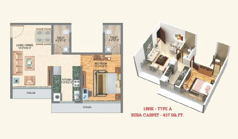 Royal Samarpan 1BHK Type A