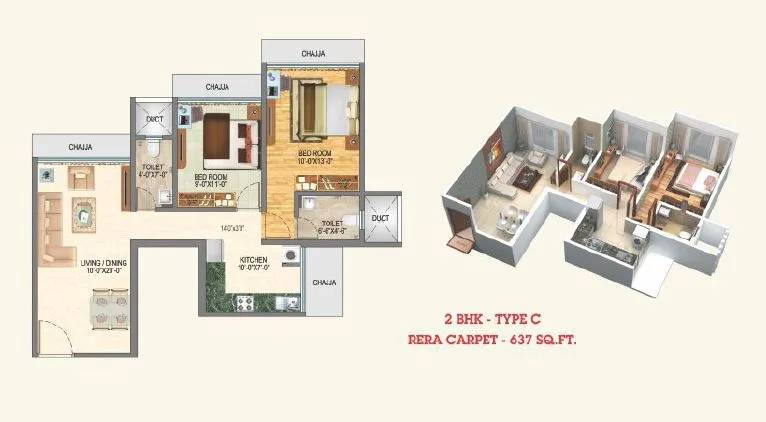 Royal Samarpan 2BHK Type C