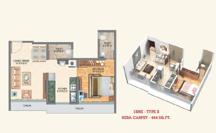 Royal Samarpan 1BHK Type B
