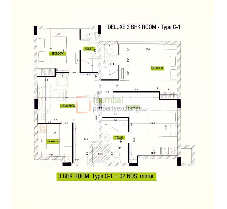 3BHK Type 1