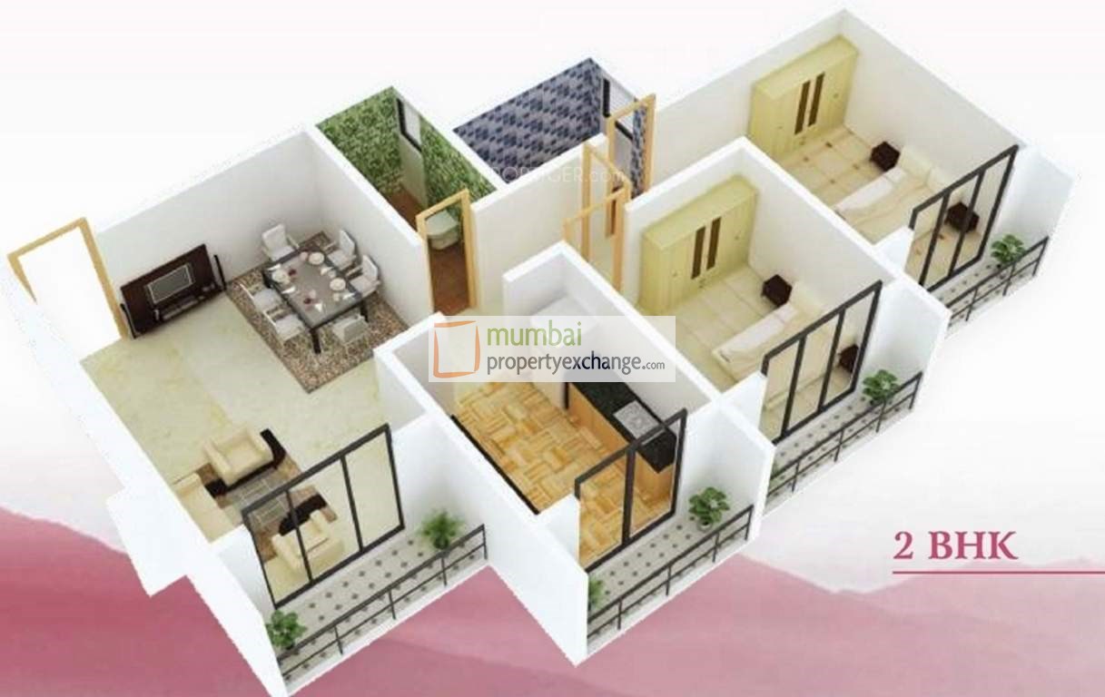 2 BHK Floor Plan