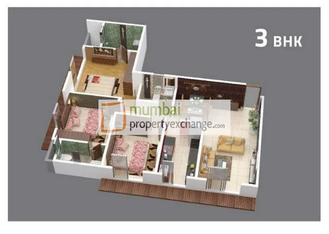 3BHK Floor Plan