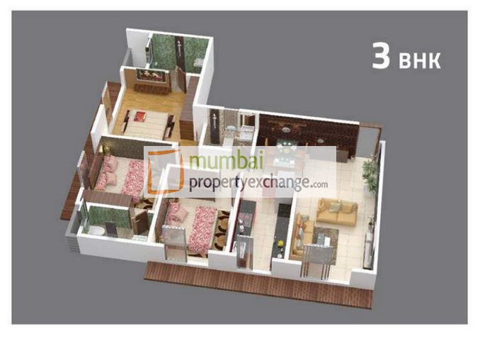 3BHK Floor Plan