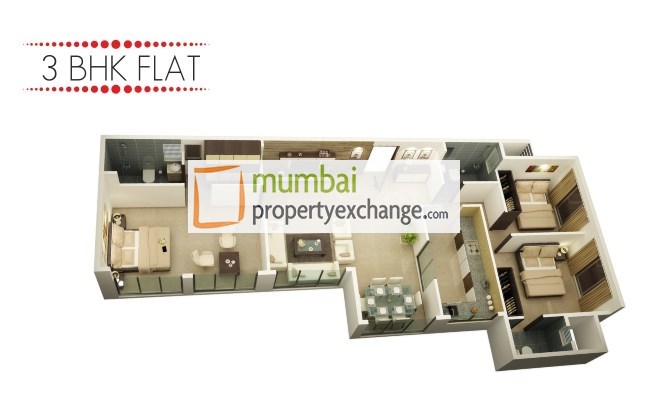 3BHK Floor Plan