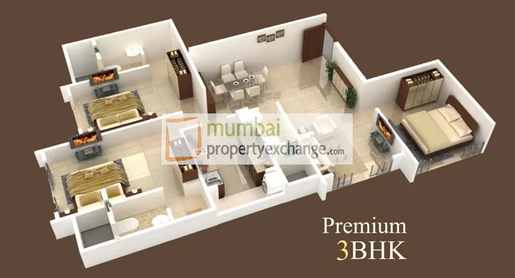 3BHK Floor Plan