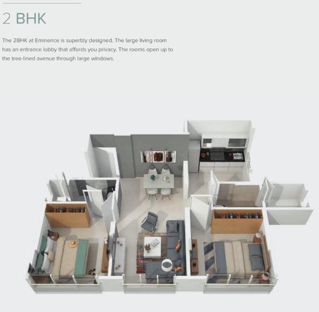 Marathon Eminence 2BHK Layout
