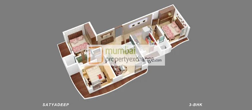 3 BHK Floor Plan