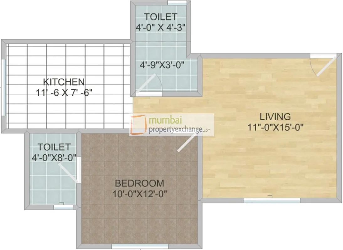 1BHK Floor Plan