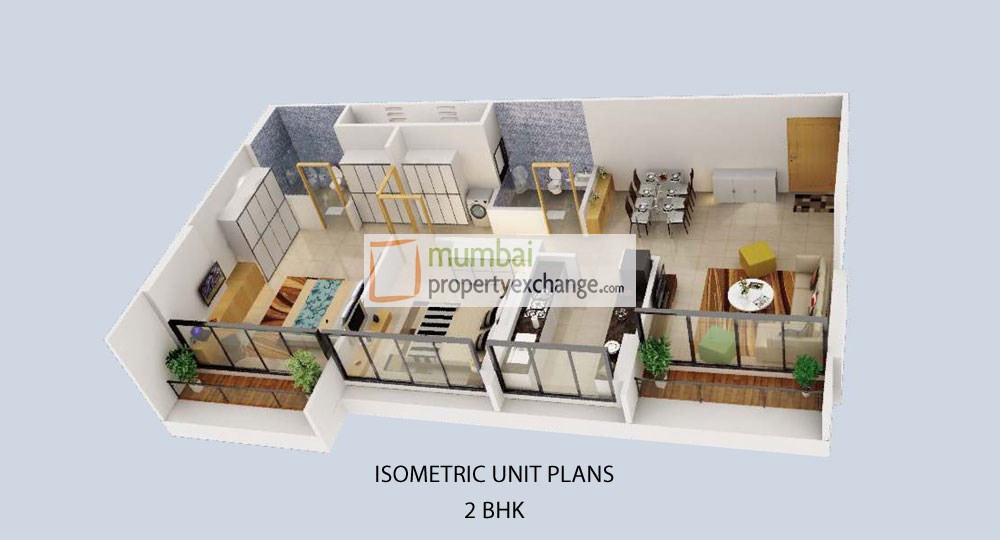 2BHK Floor Plan