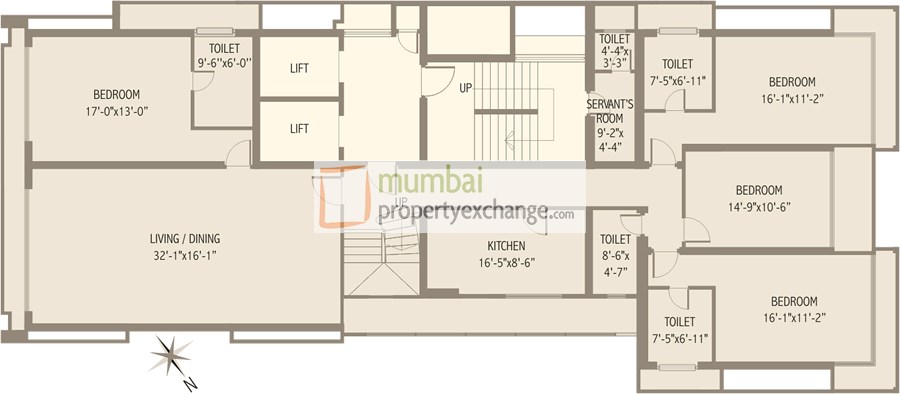 1st,5th,8th,12th,15th - 19th Floor Plan I