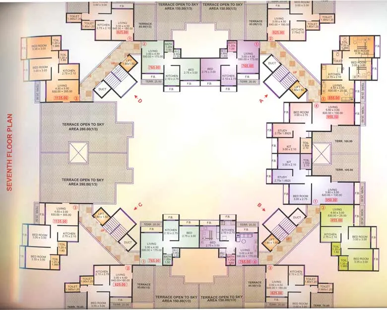 3 BHK Flats for Sale in Eden Estate, Belapur