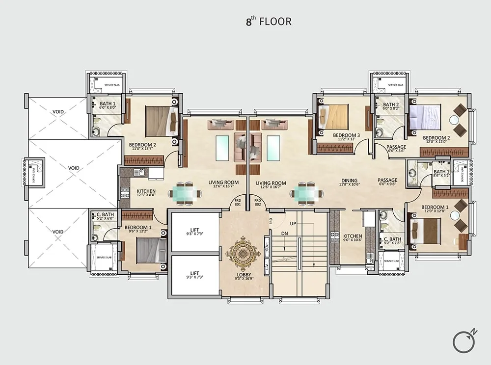 Arista 8th Floor Plan
