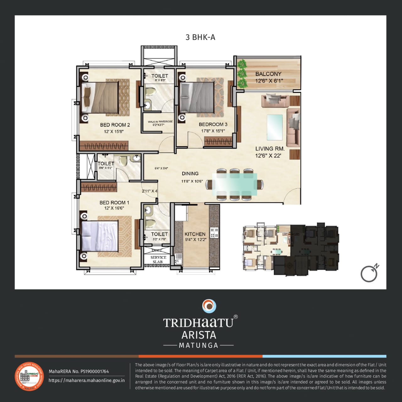 Arista 3BHK 10th floor