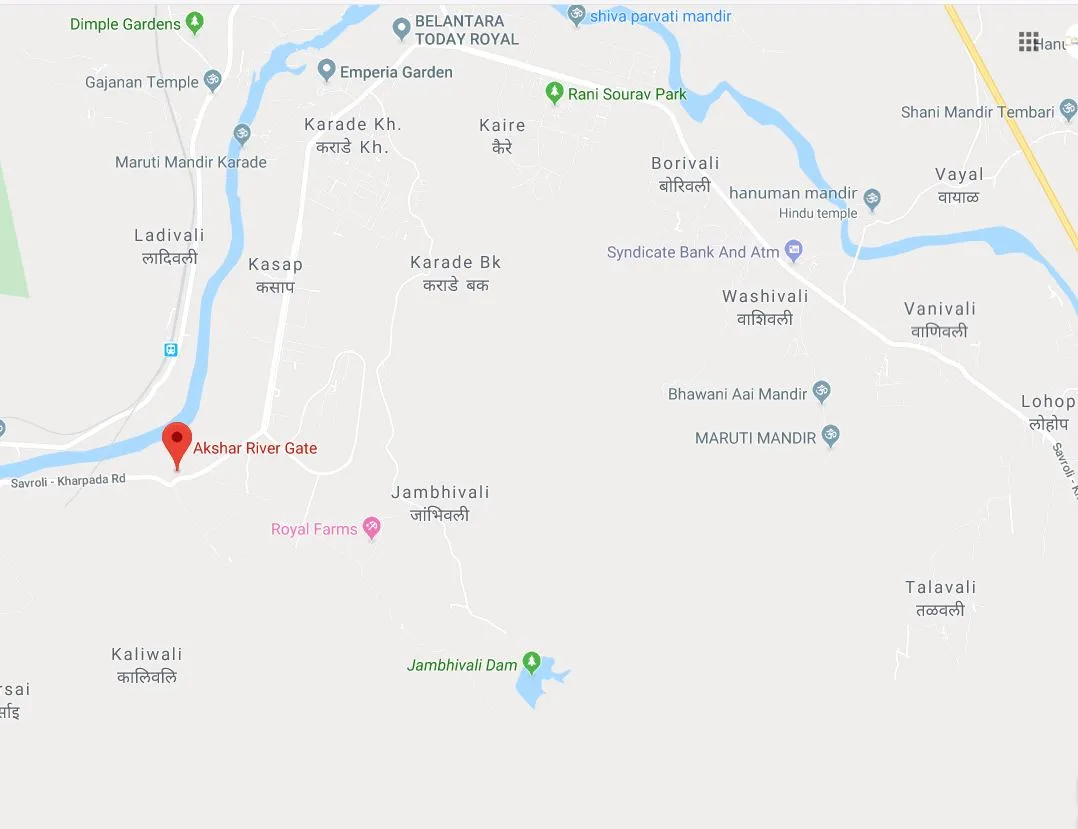 Akshar Rivergate Location Map