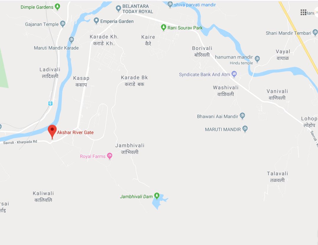 Akshar Rivergate Location Map