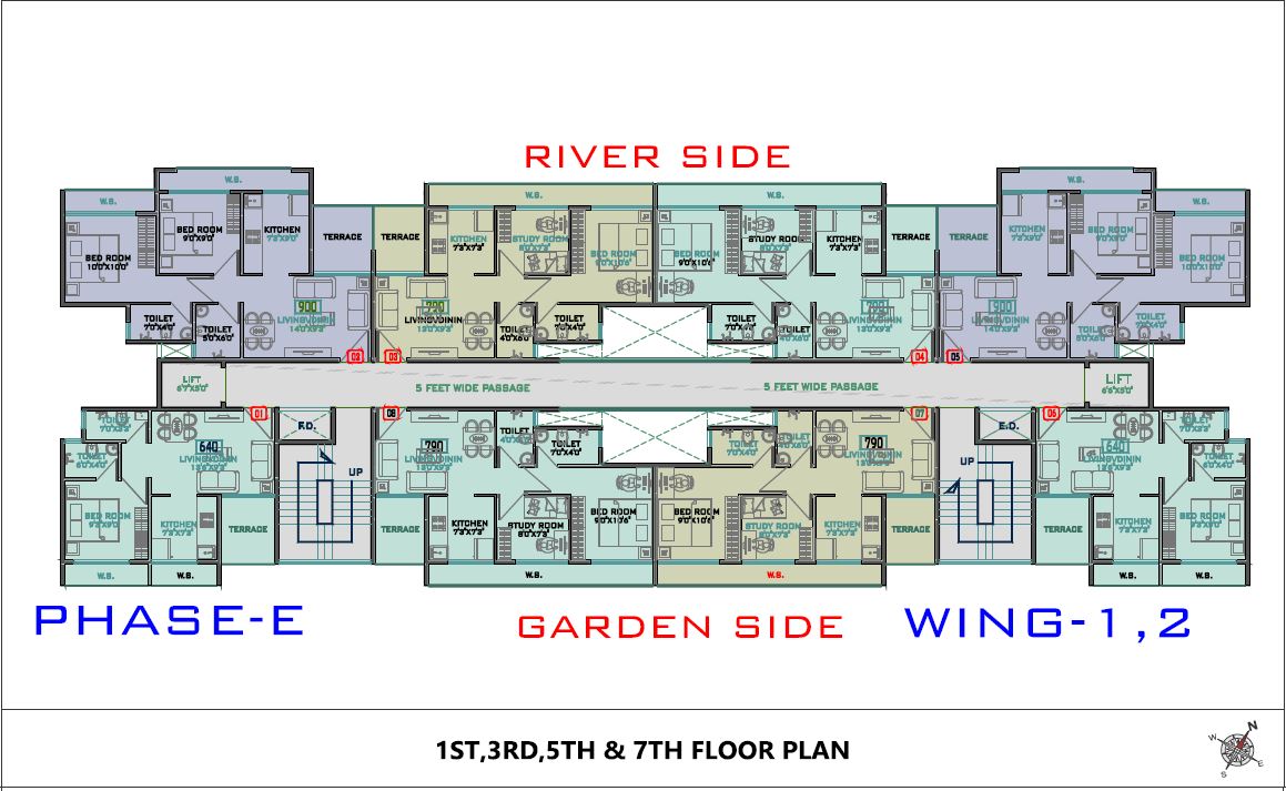 Akshar Rivergate Phase E Wing 1-2 Type-1