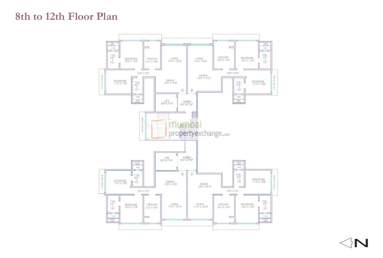 8-12th Floor Plan