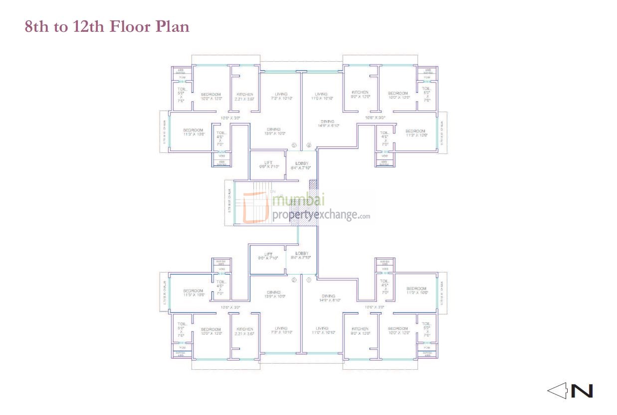 8-12th Floor Plan