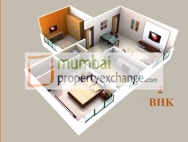 2 BHK Floor plan