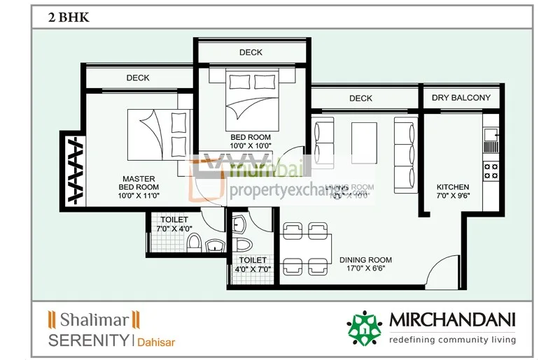2BHK Floor Plan